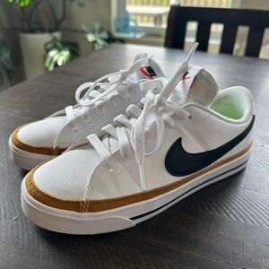 Nike Court Legacy Next Nature DH3162-100 White Tan Women's 6.5 Sneakers